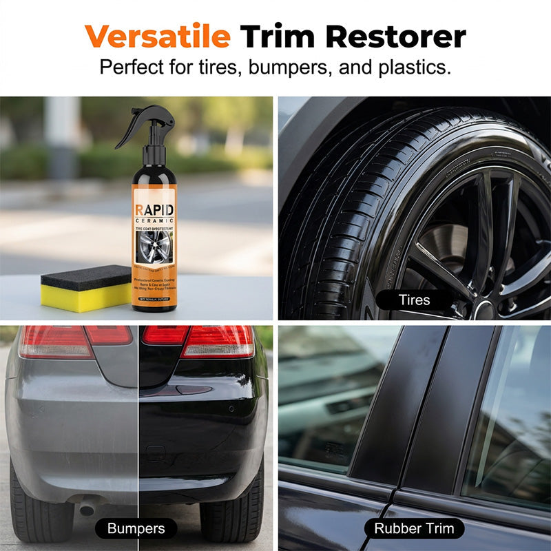 🥳2026 HOT SALE🥳💞50K+ SOLD!💨🛡️ 50% OFF! Ceramic Tire Shine Spray – Instant restoration, repels mud & dust. Includes sponge, pro results at home. 🚗✨