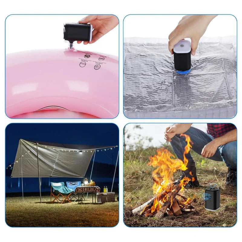 🥳2026 HOT SALE🥳💞50K+ SOLD!🏕️🔋 50% OFF! Rechargeable Camping Air Pump – Fast inflate/deflate, LED light, 5 nozzles. Compact & lightweight. Set up camp in minutes! 💨✨