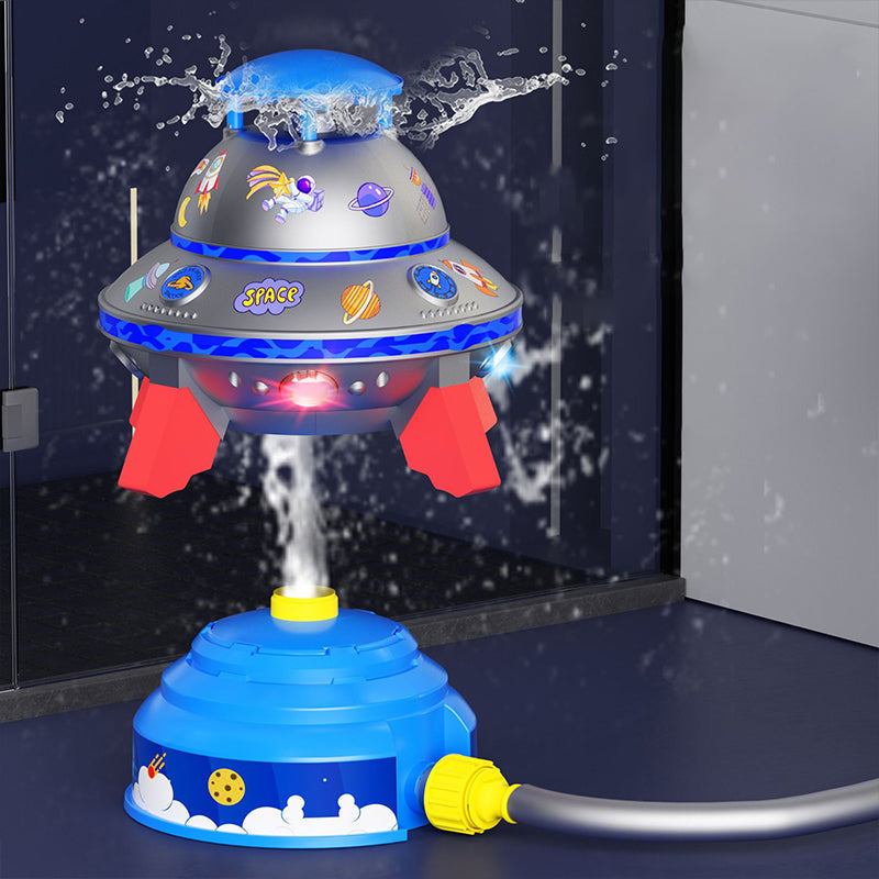 🥳2026 HOT SALE🥳💞50K+ SOLD!🛸💦 50% OFF! UFO Water Sprinkler Toy – Water‑powered liftoff, 360° spin & colourful LEDs. Includes space stickers for creative fun. A magical summer garden splash zone! 🌟✨