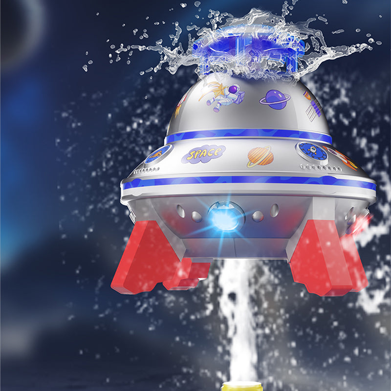 🥳2026 HOT SALE🥳💞50K+ SOLD!🛸💦 50% OFF! UFO Water Sprinkler Toy – Water‑powered liftoff, 360° spin & colourful LEDs. Includes space stickers for creative fun. A magical summer garden splash zone! 🌟✨