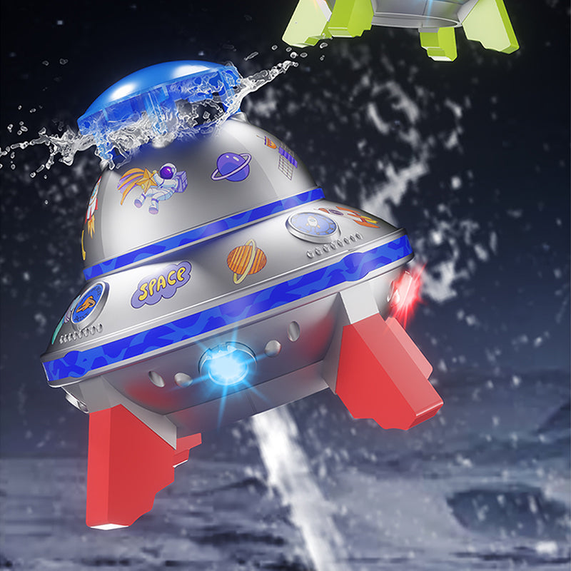 🥳2026 HOT SALE🥳💞50K+ SOLD!🛸💦 50% OFF! UFO Water Sprinkler Toy – Water‑powered liftoff, 360° spin & colourful LEDs. Includes space stickers for creative fun. A magical summer garden splash zone! 🌟✨