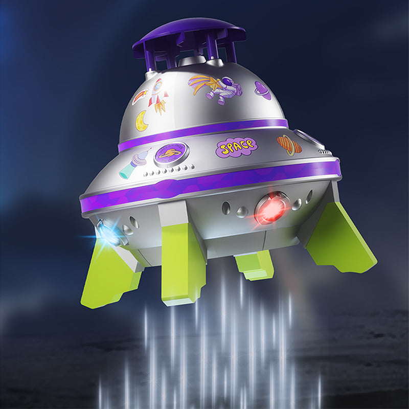 🥳2026 HOT SALE🥳💞50K+ SOLD!🛸💦 50% OFF! UFO Water Sprinkler Toy – Water‑powered liftoff, 360° spin & colourful LEDs. Includes space stickers for creative fun. A magical summer garden splash zone! 🌟✨