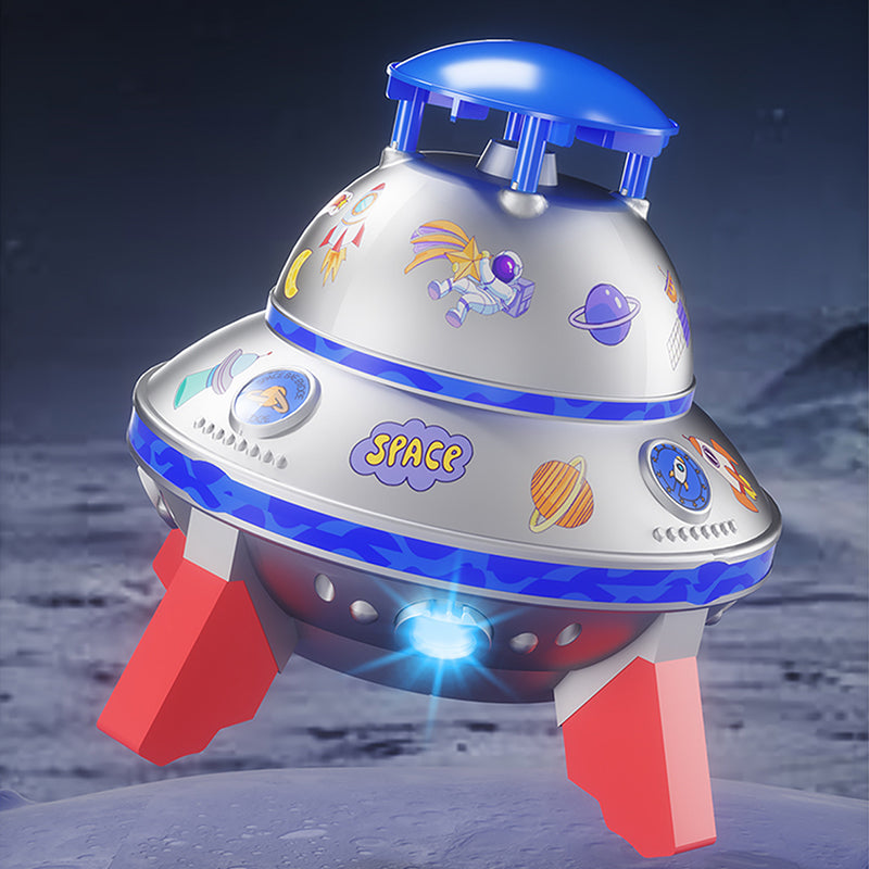 🥳2026 HOT SALE🥳💞50K+ SOLD!🛸💦 50% OFF! UFO Water Sprinkler Toy – Water‑powered liftoff, 360° spin & colourful LEDs. Includes space stickers for creative fun. A magical summer garden splash zone! 🌟✨
