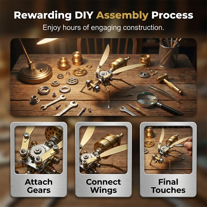 🥳2026 HOT SALE🥳💞50K+ SOLD! 🐝⚙️ 50% OFF! 3D Metal Bee Puzzle Assembly Model Kit – Premium metal alloy, intricate gears & mechanical details. DIY assembly – a rewarding challenge for hobbyists & puzzle lovers! 🔧✨