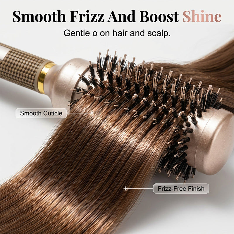 🥳2026 HOT SALE🥳💞50K+ SOLD! 💇✨ 50% OFF! Professional Vented Round Hair Brush – boar & nylon bristles, honeycomb vent barrel for fast drying, volume & smooth salon-style blowouts at home! 🛡️💪