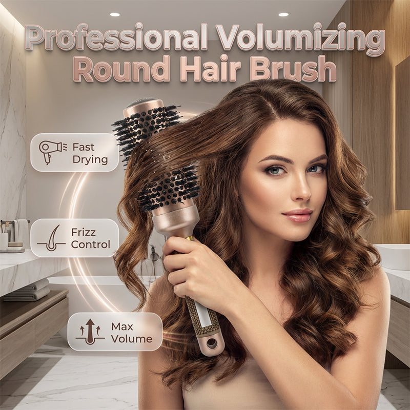 🥳2026 HOT SALE🥳💞50K+ SOLD! 💇✨ 50% OFF! Professional Vented Round Hair Brush – boar & nylon bristles, honeycomb vent barrel for fast drying, volume & smooth salon-style blowouts at home! 🛡️💪