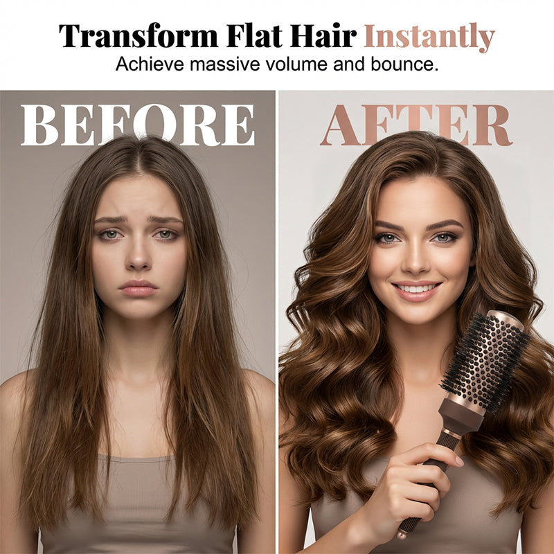 🥳2026 HOT SALE🥳💞50K+ SOLD! 💇✨ 50% OFF! Professional Vented Round Hair Brush – boar & nylon bristles, honeycomb vent barrel for fast drying, volume & smooth salon-style blowouts at home! 🛡️💪