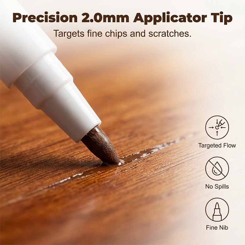 🥳2026 HOT SALE🥳💞50K+ SOLD!🪑🎨 50% OFF! Brown Wood Furniture Scratch Repair Pen – Hides scratches & scuffs instantly. Precision 2mm tip, mess‑free. Furniture looks new again! ✨🖌️
