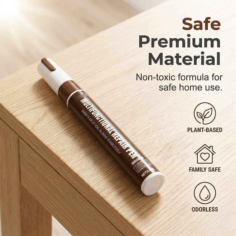 🥳2026 HOT SALE🥳💞50K+ SOLD!🪑🎨 50% OFF! Brown Wood Furniture Scratch Repair Pen – Hides scratches & scuffs instantly. Precision 2mm tip, mess‑free. Furniture looks new again! ✨🖌️