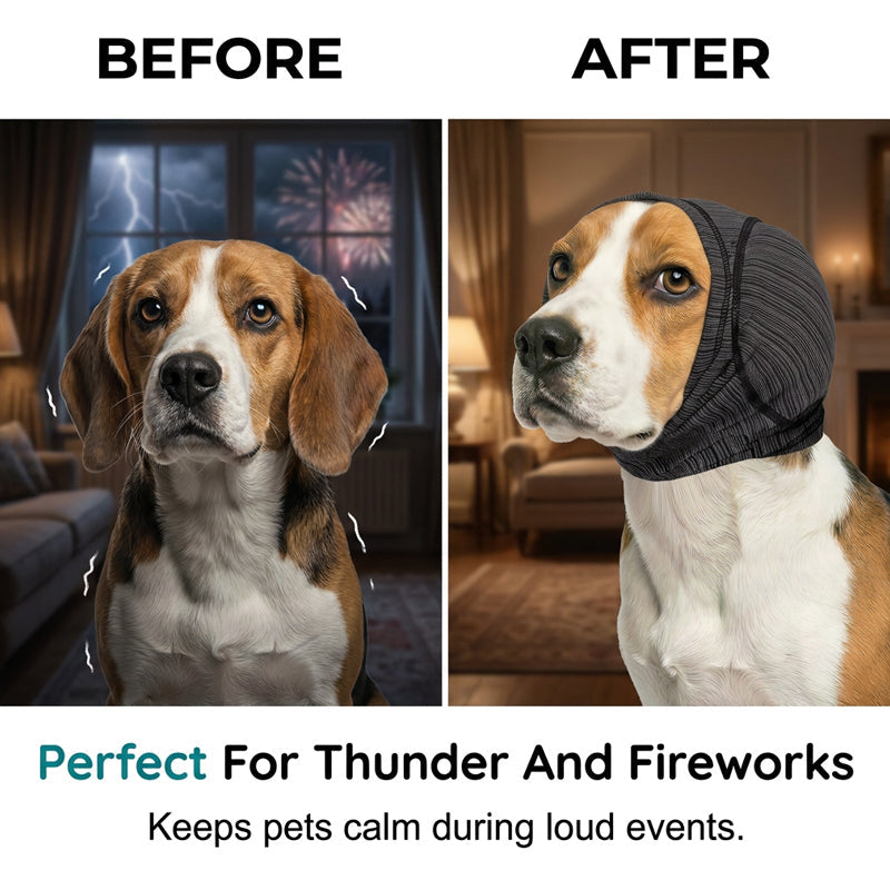 🥳2026 HOT SALE🥳💞50K+ SOLD! 🐾🎧 50% OFF! Pet Noise Cancelling Earmuffs – gentle swaddling compression soothes thunder & fireworks anxiety. Soft stretchable fit, drug-free calm! 🛡️💚