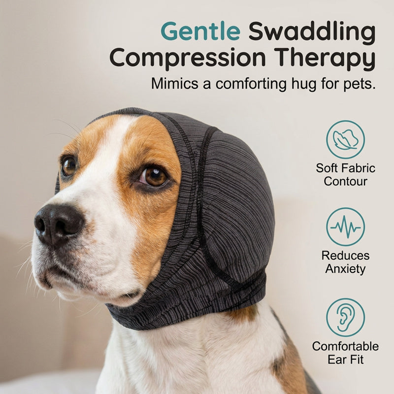 🥳2026 HOT SALE🥳💞50K+ SOLD! 🐾🎧 50% OFF! Pet Noise Cancelling Earmuffs – gentle swaddling compression soothes thunder & fireworks anxiety. Soft stretchable fit, drug-free calm! 🛡️💚