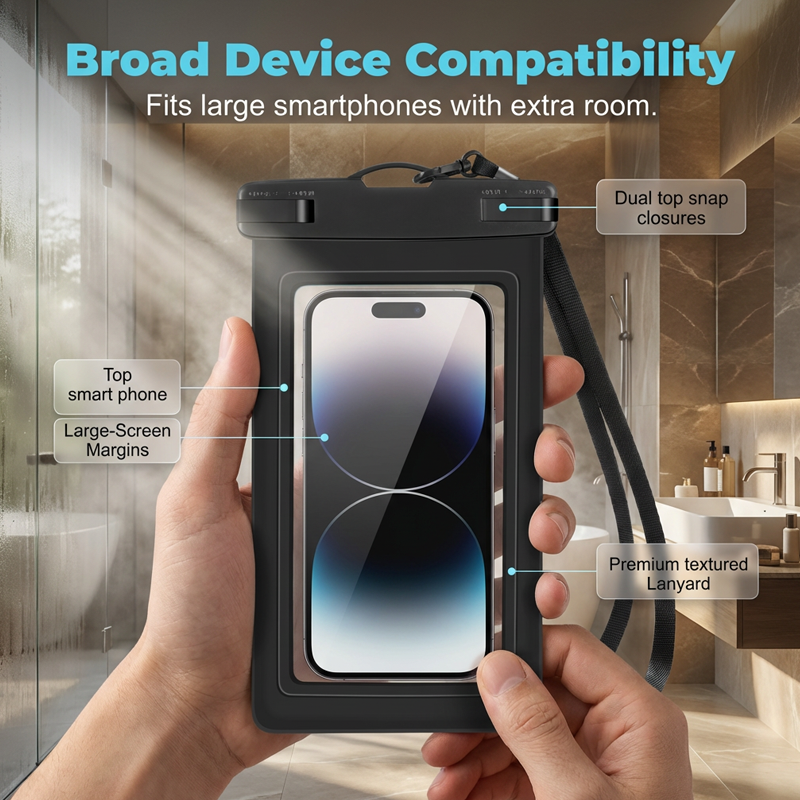 🥳2026 HOT SALE🥳💞50K+ SOLD!📱💧 50% OFF! Universal Waterproof Phone Pouch – Dual snap lock, responsive touch screen. Swim, snap, stay connected! 🌊✨
