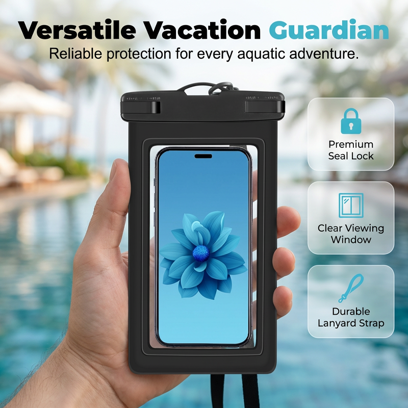 🥳2026 HOT SALE🥳💞50K+ SOLD!📱💧 50% OFF! Universal Waterproof Phone Pouch – Dual snap lock, responsive touch screen. Swim, snap, stay connected! 🌊✨