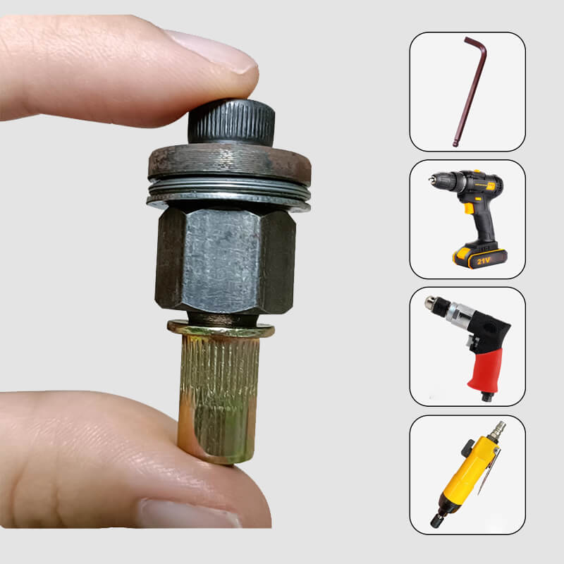 🥳2026 HOT SALE🥳💞50K+ SOLD!🔧⚡ 50% OFF! Rivet Gun Head & Nutsert Cap Set – Heavy‑duty steel, multi‑size kit. Perfect for auto, sheet metal & DIY repairs! 🔩✨