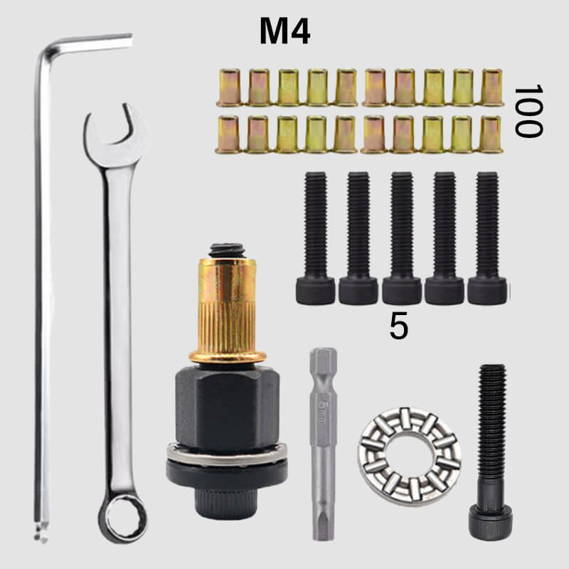 🥳2026 HOT SALE🥳💞50K+ SOLD!🔧⚡ 50% OFF! Rivet Gun Head & Nutsert Cap Set – Heavy‑duty steel, multi‑size kit. Perfect for auto, sheet metal & DIY repairs! 🔩✨