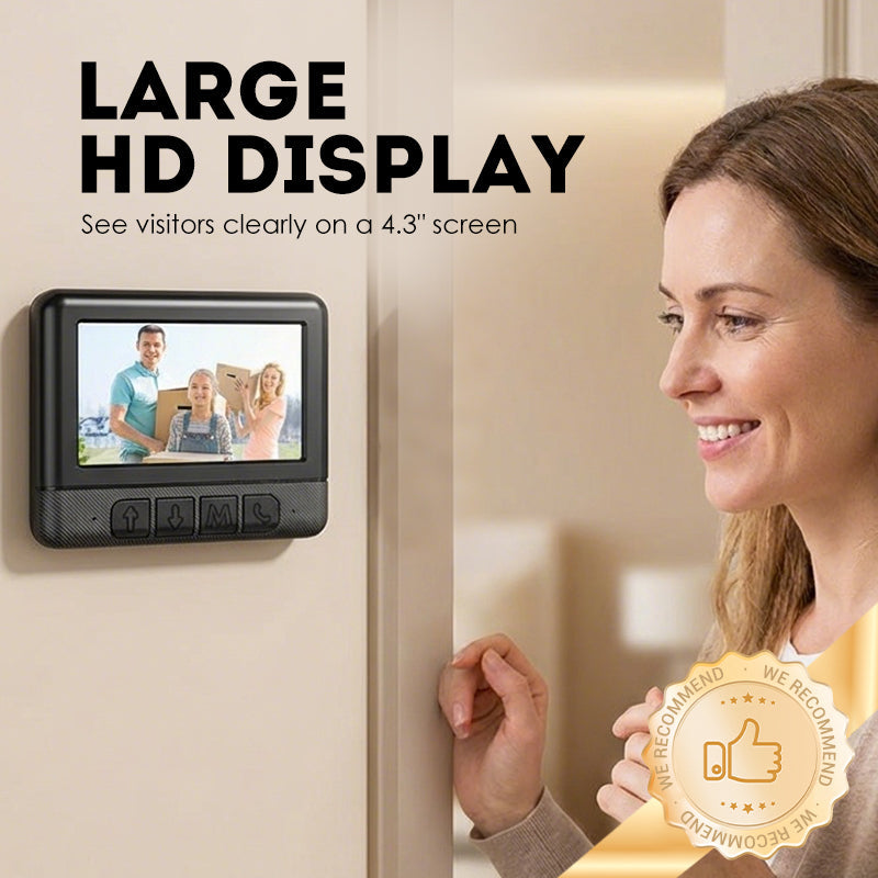 🥳2026 HOT SALE🥳💞50K+ SOLD! 🔔📺 50% OFF! Wireless Smart Video Doorbell with 4.3" Display – 1080P HD, two-way audio, night vision & motion detection. No Wi-Fi needed, easy install! 🛡️✅