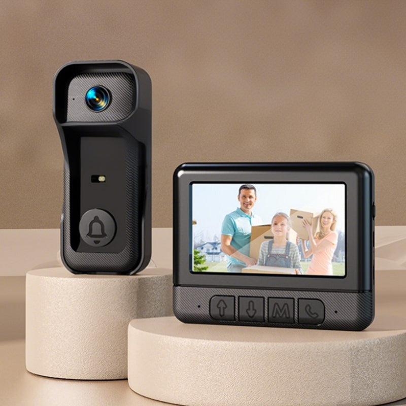 🥳2026 HOT SALE🥳💞50K+ SOLD! 🔔📺 50% OFF! Wireless Smart Video Doorbell with 4.3" Display – 1080P HD, two-way audio, night vision & motion detection. No Wi-Fi needed, easy install! 🛡️✅