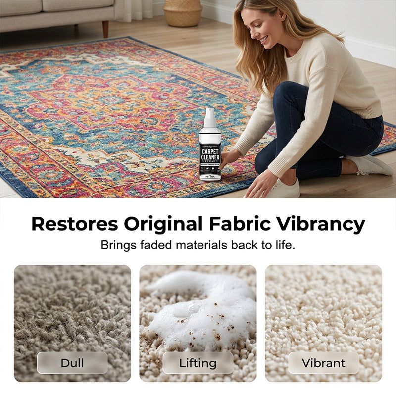 🥳2026 HOT SALE🥳💞50K+ SOLD! 🧼💨 50% OFF! Deep Clean Carpet & Fabric Spray – Micro‑foam lifts embedded dirt & stains, neutralises odours. Great for carpets, upholstery & car interiors – spot clean with ease! 🏠✨