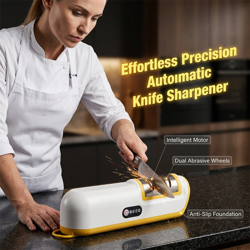 🥳2026 HOT SALE🥳💞50K+ SOLD! 🔪⚡ 50% OFF! Automatic Knife Sharpener – dual-stage coarse & fine, 3 speed settings, restores razor-sharp edges in seconds. Effortless precision! 🛡️💪