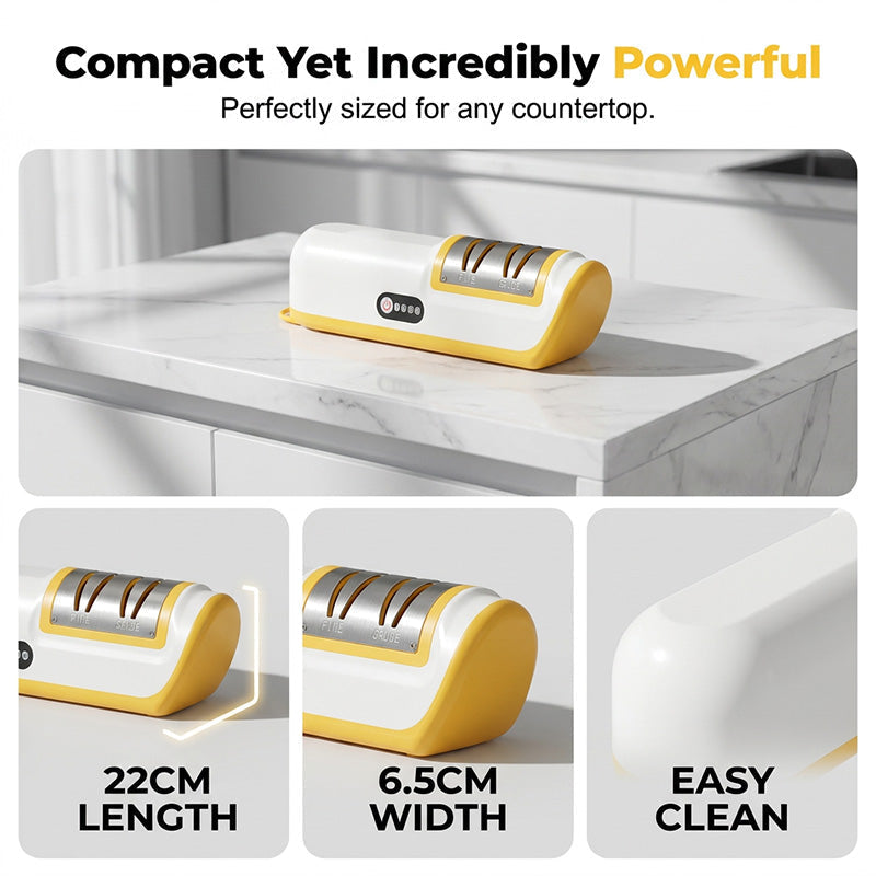 🥳2026 HOT SALE🥳💞50K+ SOLD! 🔪⚡ 50% OFF! Automatic Knife Sharpener – dual-stage coarse & fine, 3 speed settings, restores razor-sharp edges in seconds. Effortless precision! 🛡️💪