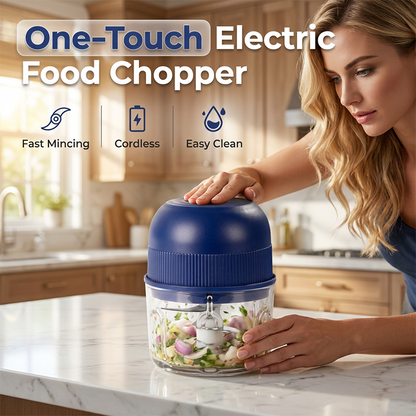 🥳HOT SALE🥳💞12K+ SOLD! 🧄⚡ One-Touch Electric Garlic Chopper – stainless steel blades, detachable & easy to clean. Compact for small kitchens, RVs & camping. Chop fast – grab yours! ✅💪