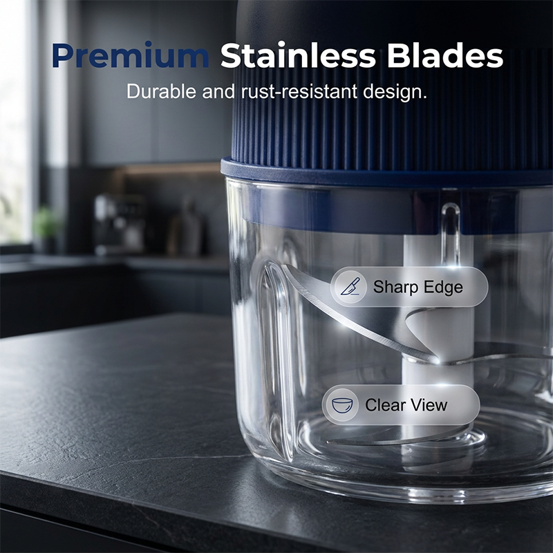 🥳HOT SALE🥳💞12K+ SOLD! 🧄⚡ One-Touch Electric Garlic Chopper – stainless steel blades, detachable & easy to clean. Compact for small kitchens, RVs & camping. Chop fast – grab yours! ✅💪