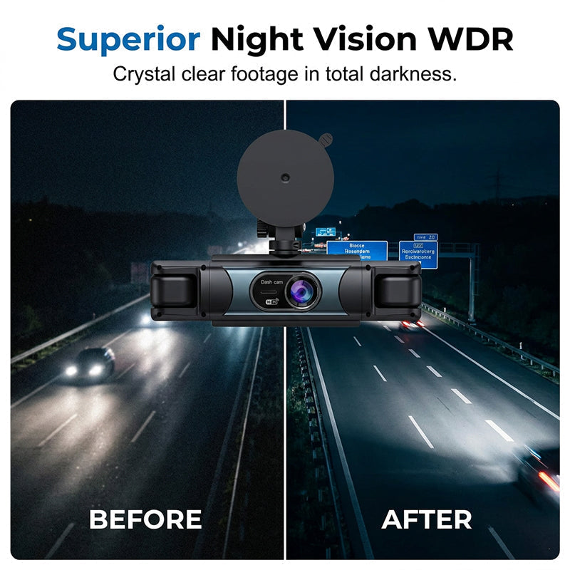 🥳2026 HOT SALE🥳💞50K+ SOLD!📹🚗 50% OFF! 1080P Multi‑Lens WiFi Dashcam – Front & cabin recording, WDR night vision, collision lock. Clear footage for total peace of mind! 🛡️✨