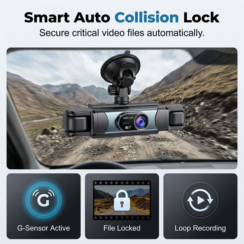 🥳2026 HOT SALE🥳💞50K+ SOLD!📹🚗 50% OFF! 1080P Multi‑Lens WiFi Dashcam – Front & cabin recording, WDR night vision, collision lock. Clear footage for total peace of mind! 🛡️✨
