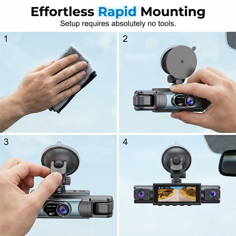 🥳2026 HOT SALE🥳💞50K+ SOLD!📹🚗 50% OFF! 1080P Multi‑Lens WiFi Dashcam – Front & cabin recording, WDR night vision, collision lock. Clear footage for total peace of mind! 🛡️✨