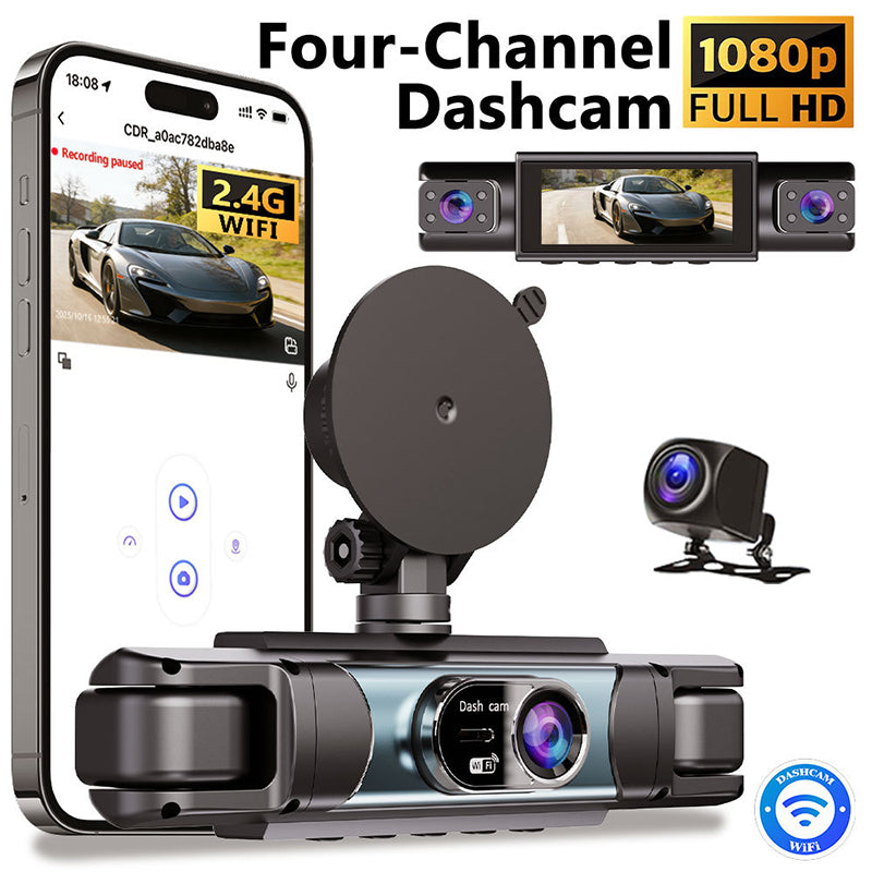 🥳2026 HOT SALE🥳💞50K+ SOLD!📹🚗 50% OFF! 1080P Multi‑Lens WiFi Dashcam – Front & cabin recording, WDR night vision, collision lock. Clear footage for total peace of mind! 🛡️✨