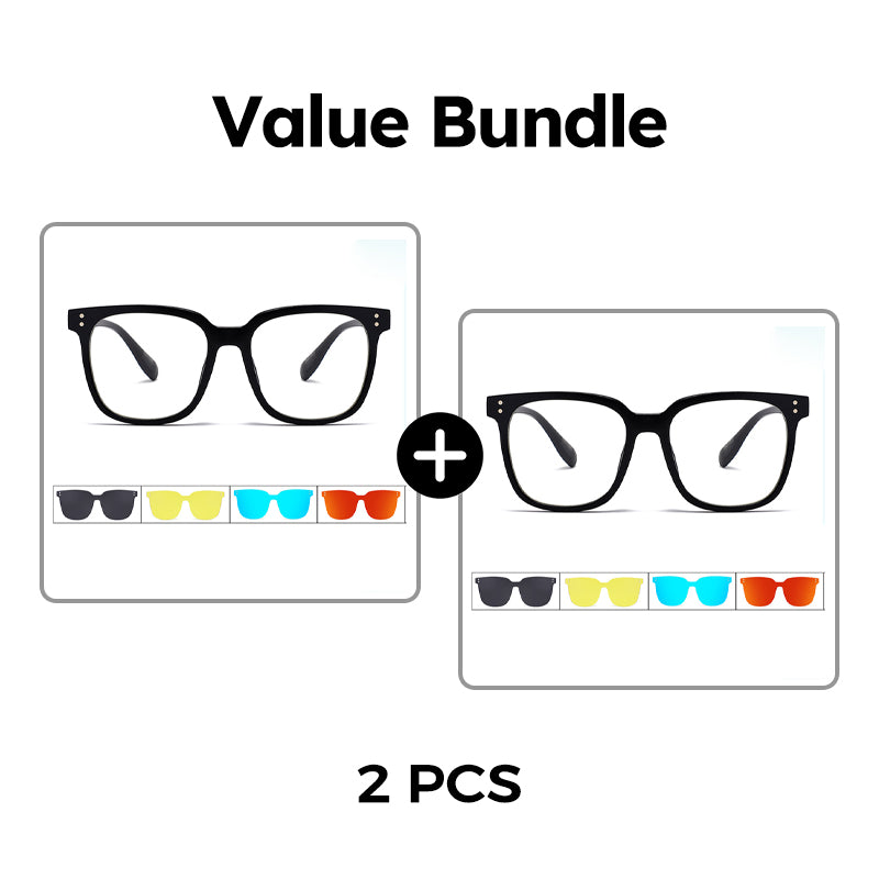 🥳2026 HOT SALE🥳💞50K+ SOLD!👓🧲 50% OFF! Magnetic 3‑in‑1 Glasses – Swap lenses in a snap: clear, polarised & night vision. One frame, endless clarity! 🌙✨