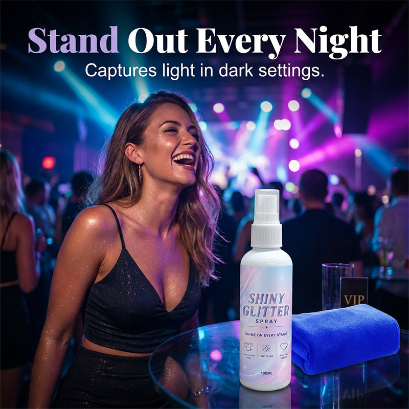 🥳2026 HOT SALE🥳💞50K+ SOLD!✨💎 50% OFF! Body & Hair Glitter Spray – Micro‑glitter particles, no sticky residue. Safe on fabrics & hair. Catch the light all day! 👗✨