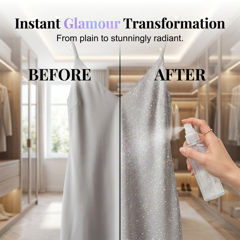 🥳2026 HOT SALE🥳💞50K+ SOLD!✨💎 50% OFF! Body & Hair Glitter Spray – Micro‑glitter particles, no sticky residue. Safe on fabrics & hair. Catch the light all day! 👗✨