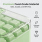 🥳2026 HOT SALE🥳💞50K+ SOLD!❄️🔒 50% OFF! Press‑Type Ice Tray with Storage – Airtight lid blocks fridge odours, keeps ice pure & fresh. Large bin, includes scoop. A kitchen must! 🧊💪