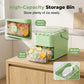 🥳2026 HOT SALE🥳💞50K+ SOLD!❄️🔒 50% OFF! Press‑Type Ice Tray with Storage – Airtight lid blocks fridge odours, keeps ice pure & fresh. Large bin, includes scoop. A kitchen must! 🧊💪