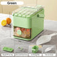 🥳2026 HOT SALE🥳💞50K+ SOLD!❄️🔒 50% OFF! Press‑Type Ice Tray with Storage – Airtight lid blocks fridge odours, keeps ice pure & fresh. Large bin, includes scoop. A kitchen must! 🧊💪