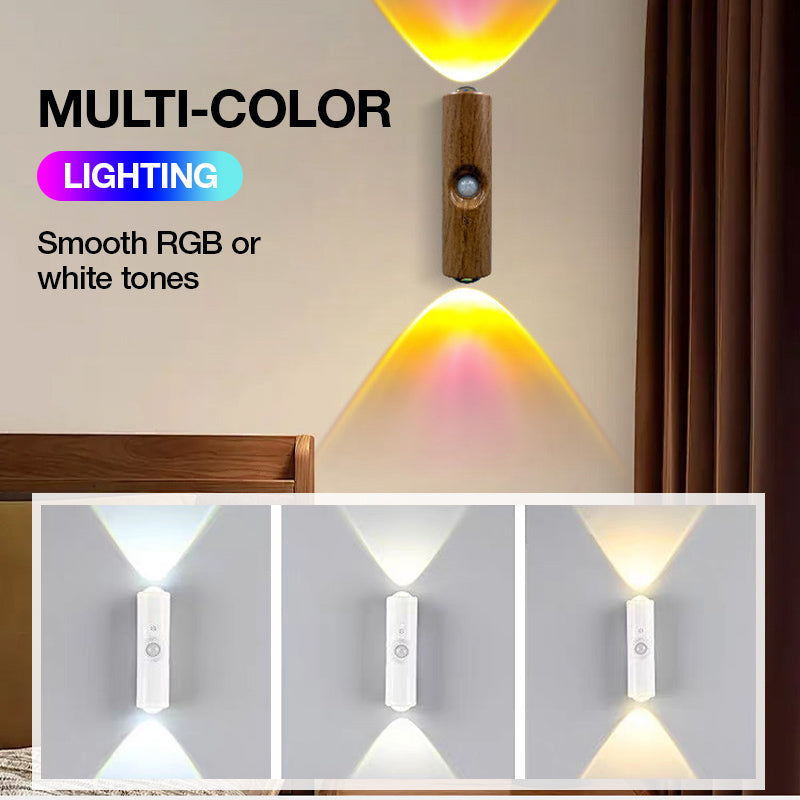 🥳2026 HOT SALE🥳💞50K+ SOLD! 💡🌙 Magnetic Motion Sensor Light – auto-on within 5m, 15s auto-off. RGB + warm white, magnetic mount, no tools. Safe night trips to the bathroom! 🚻✅