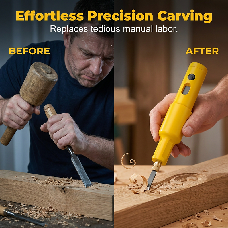 🥳2026 HOT SALE🥳💞50K+ SOLD!🪚⚡ 50% OFF! All-in-One Electric Carving Tool – Copper motor, low vibration, cordless. Carves wood, paper & gypsum with ease. A crafter's dream! 🎨✨