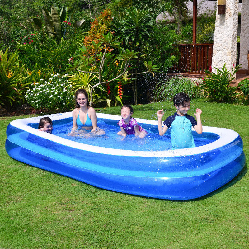 🥳2026 HOT SALE🥳💞50K+ SOLD!🏊‍♂️💙 50% OFF! Thickened Inflatable Pool with Pump – Durable family size, quick set-up. Cool off & make memories! 🌞✨