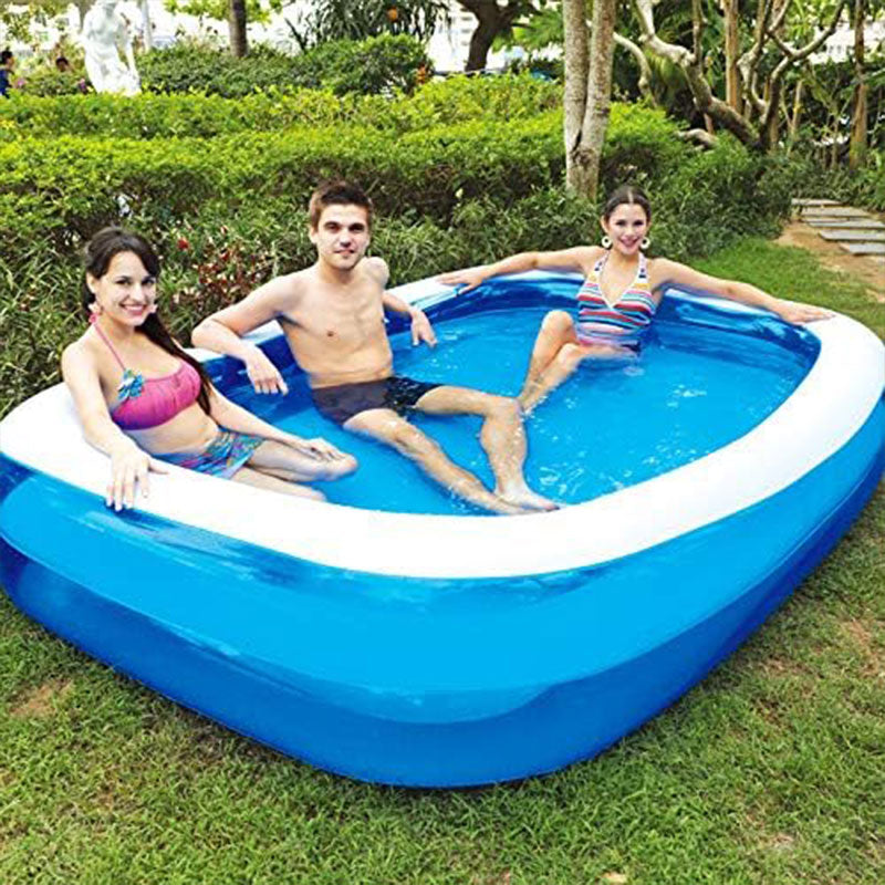 🥳2026 HOT SALE🥳💞50K+ SOLD!🏊‍♂️💙 50% OFF! Thickened Inflatable Pool with Pump – Durable family size, quick set-up. Cool off & make memories! 🌞✨