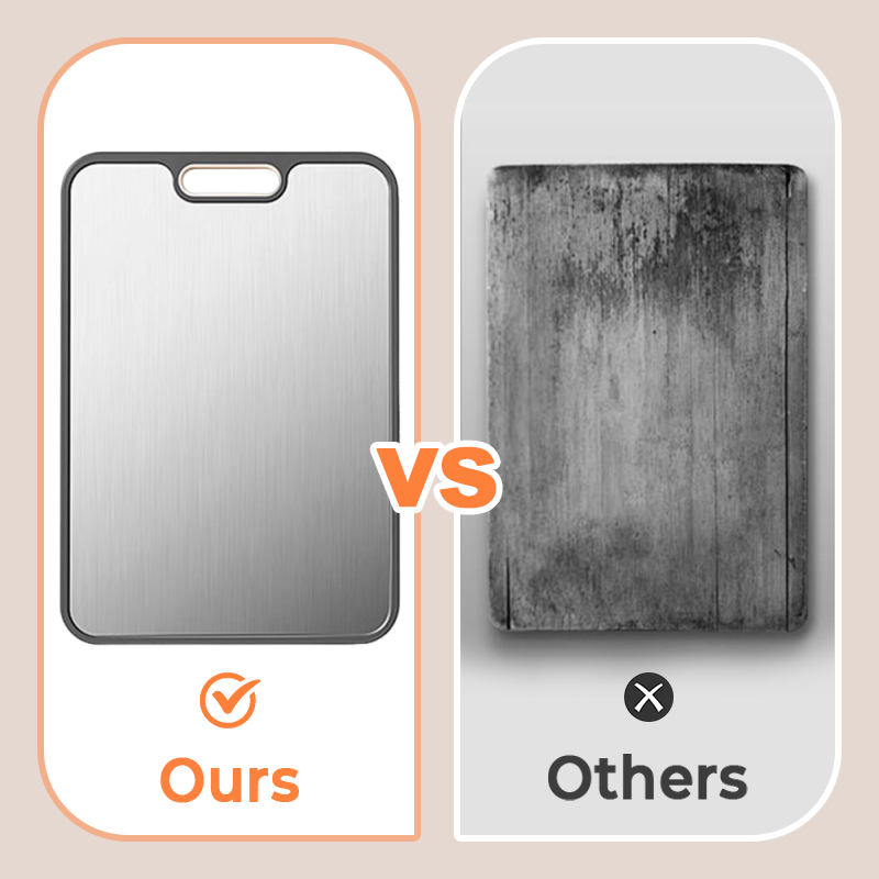 🥳2026 HOT SALE🥳💞50K+ SOLD!🔪🥩 50% OFF! Titanium Cutting Board – Dual‑surface: titanium for meat, wheat straw for veg. Anti‑slip, juice groove, easy clean. Perfect for every kitchen! 🧼✨