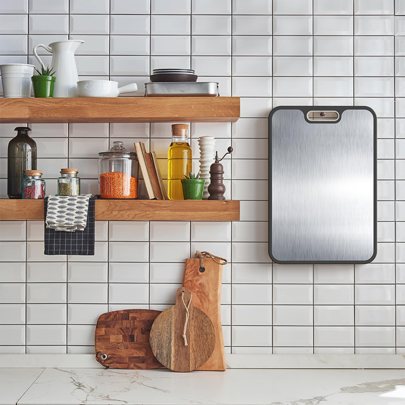 🥳2026 HOT SALE🥳💞50K+ SOLD!🔪🥩 50% OFF! Titanium Cutting Board – Dual‑surface: titanium for meat, wheat straw for veg. Anti‑slip, juice groove, easy clean. Perfect for every kitchen! 🧼✨