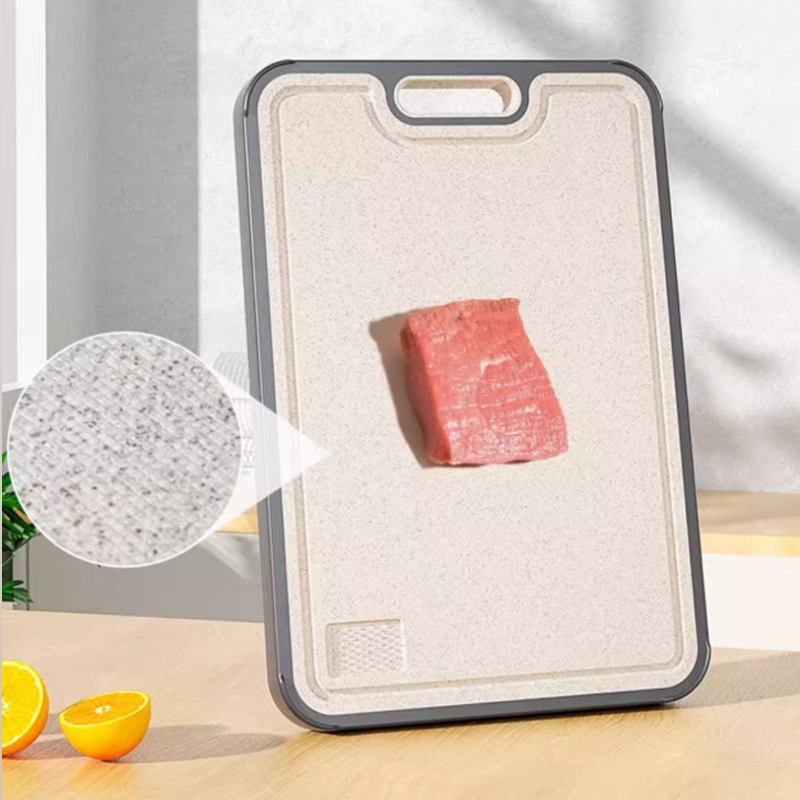 🥳2026 HOT SALE🥳💞50K+ SOLD!🔪🥩 50% OFF! Titanium Cutting Board – Dual‑surface: titanium for meat, wheat straw for veg. Anti‑slip, juice groove, easy clean. Perfect for every kitchen! 🧼✨