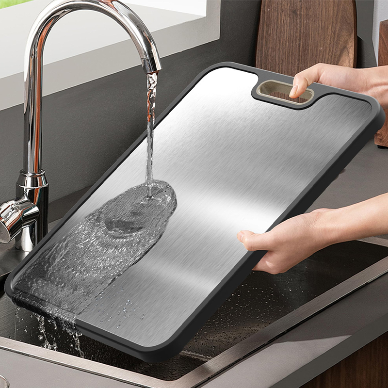 🥳2026 HOT SALE🥳💞50K+ SOLD!🔪🥩 50% OFF! Titanium Cutting Board – Dual‑surface: titanium for meat, wheat straw for veg. Anti‑slip, juice groove, easy clean. Perfect for every kitchen! 🧼✨