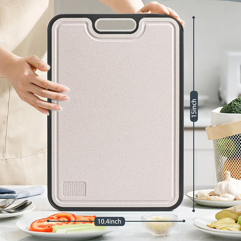 🥳2026 HOT SALE🥳💞50K+ SOLD!🔪🥩 50% OFF! Titanium Cutting Board – Dual‑surface: titanium for meat, wheat straw for veg. Anti‑slip, juice groove, easy clean. Perfect for every kitchen! 🧼✨