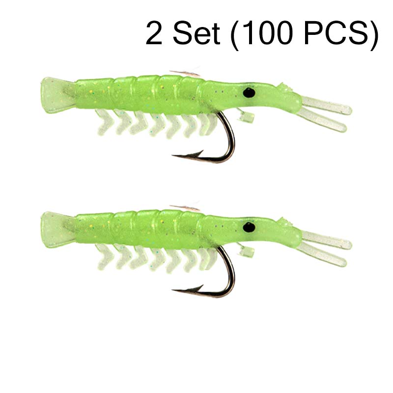 🥳2026 HOT SALE🥳💞50K+ SOLD!🐟💪 50% OFF! 50PCS Soft Shrimp Lures – Realistic texture, sharp hidden hooks. Works in rivers, lakes & sea. No more missed strikes! 🏆🎣