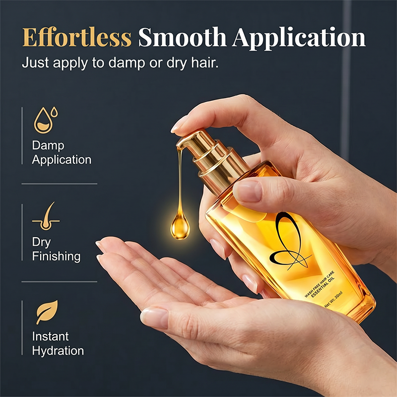 🥳2026 HOT SALE🥳💞50K+ SOLD!💇‍♀️🌸 50% OFF! Wash‑Free Hair Care Essential Oil – Instantly smooths frizz, restores shine. Lightweight, non‑greasy. Silky hair in one drop! 💧✨