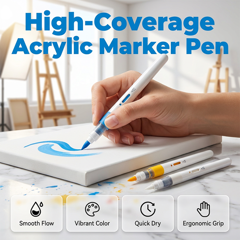 🥳2026 HOT SALE🥳💞50K+ SOLD!🎨🖌️ 50% OFF! Vibrant Acrylic Marker – High‑coverage, opaque strokes. Works on canvas, wood, glass & ceramics. Vibrant colours! 🌟✨