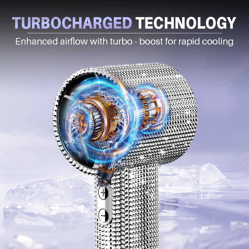 🥳2026 HOT SALE🥳💞50K+ SOLD!💎🌀 50% OFF! Rhinestone Handheld Fan – Powerful wind, long battery life. Stepless speed control, quiet operation. Cool & chic anywhere! ✨💤