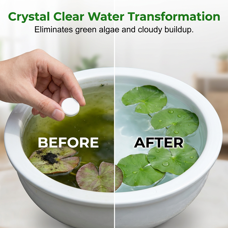 🥳2026 HOT SALE🥳💞50K+ SOLD!💧🌿 50% OFF! Water Purification Tablets – Clears algae & cloudiness, keeps plant water crystal clean. One tablet, instant results! 🌱✨